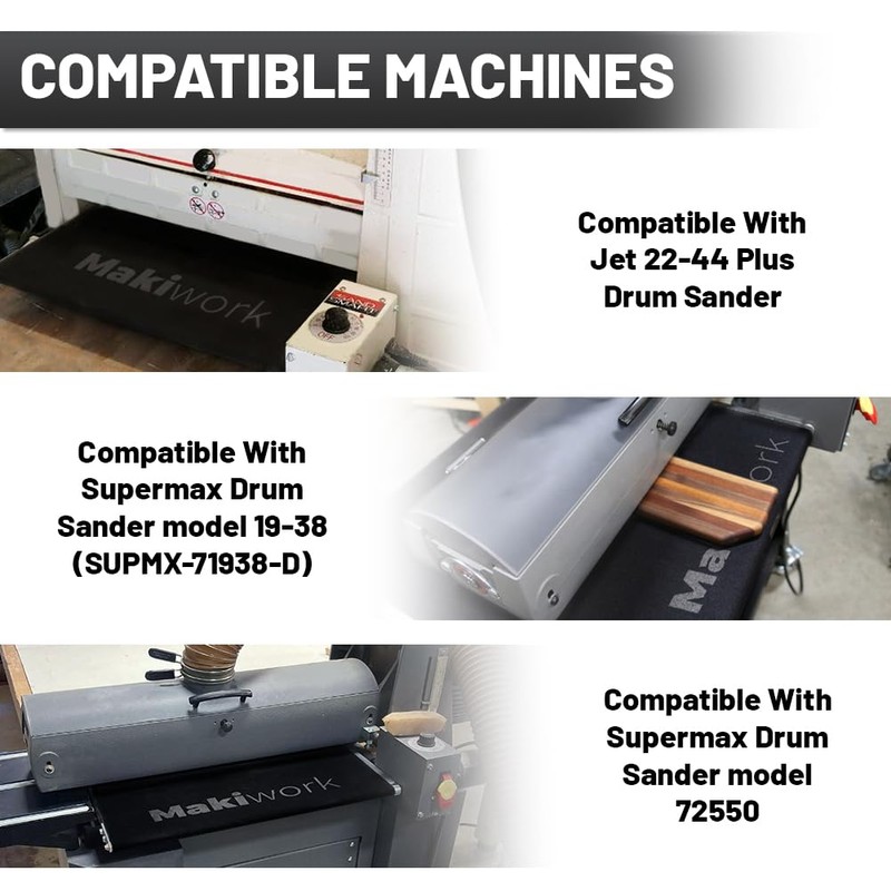 Drum Sander Conveyor Feed Belt Compatible with SuperMax 19-38 Drum