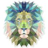 Lion Modern Art Design Vinyl Sticker - Car Phone Helmet - Select Size