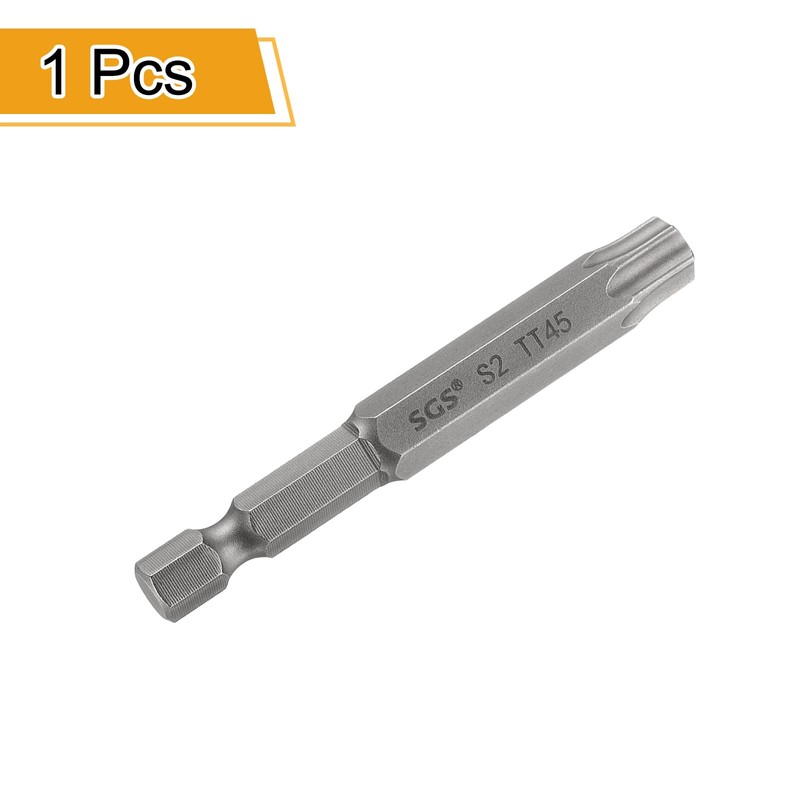 sourcing map TT45 Security Torx Head Screwdriver Bit 2.56" (65mm)