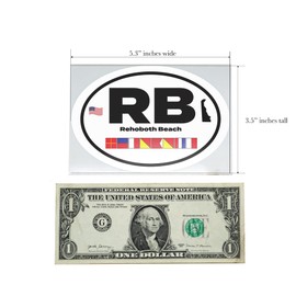 JennyGems Rehoboth Beach Car Bumper Sticker, Rehoboth Car Vinyl Sticker, Delaware Decals, Made in USA