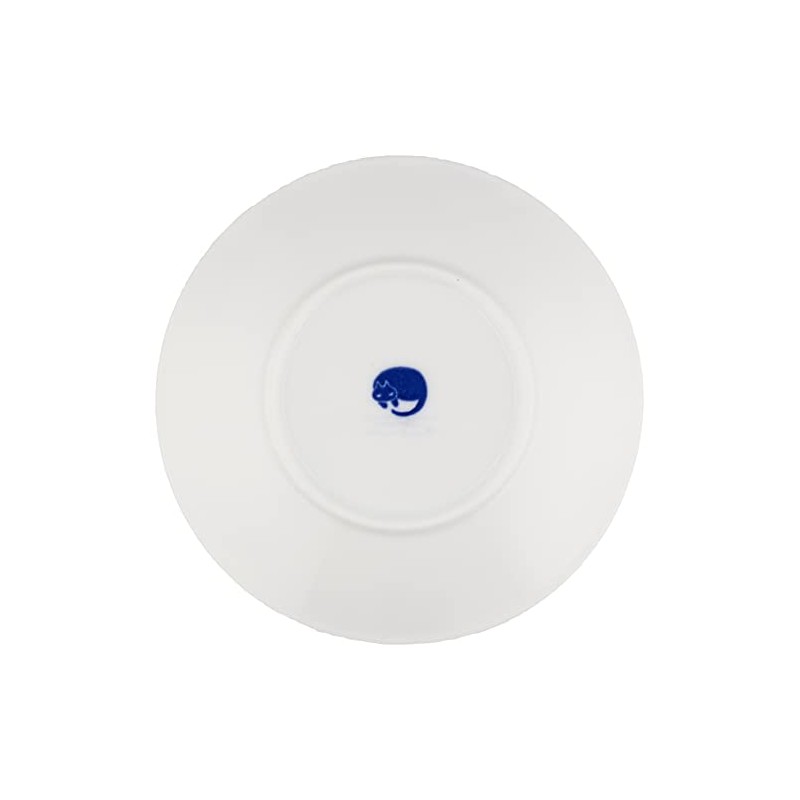 Ceramic Indigo Nohohon Cat Small Plate Mugi
