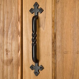 Naiture 8" Gothic Cast Iron Twisted Pull in Black Finish