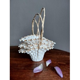 meytrade Bieder01 Set of 3 Large Wedding Baskets Flower Children Scatter Basket Cream White Each Approx. 32 x 25 cm