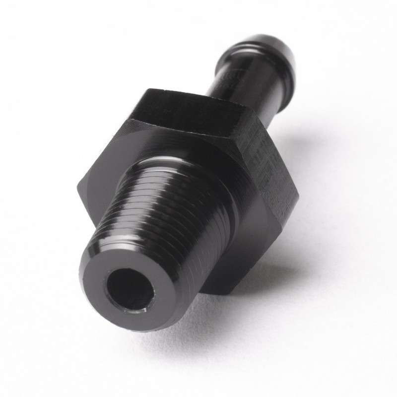 1/8" NPT Male to 1/4" Hose Barb Aluminum Adapter Fitting