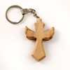 Kassis Olive Wood Key Ring Cross in Angel Shape Beautiful