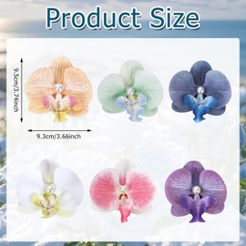 Pack of 6 Flower Hair Clips, Hawaiian Flower Hair Clips, Hair Clip, Flower Hair Clip, Non-Slip Flower Hair Clips Set, Hair Clip Flower for Women, Girls, Teenagers, Thick/Thin Hair (B)