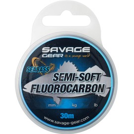 Savage Gear Semi Soft Fluorocarbon Seabass - 30 m Cord, Diameter/Load Capacity: 0.21 mm/5.95 lb/2.70 kg