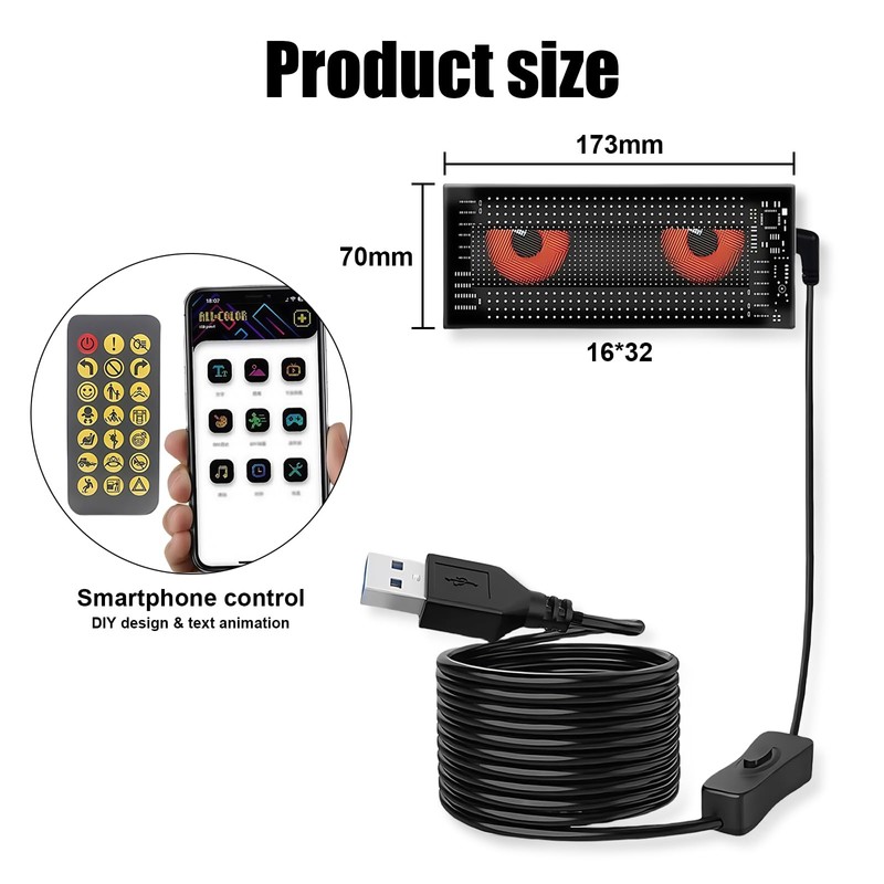 AMFUN Devil Eyes Light for Trucks and Cars,Full Color Dynamic