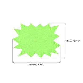 MECCANIXITY Blank Sale Signs Price Tags Fluorescent Star Pricing Labels 90x70mm 6 Colors for Retail Sales Pricing, Pack of 300