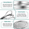 Herogo Stainless Steel Colander 20cm, Micro-Perforated Metal Colanders with Handle,