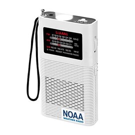 LIJIANI NOAA Weather Radio Portable AM FM Transistor auto Alert Battery Operated by Replaceable 2200MAH(Included) with Strong Flashlight Emergency SOS Alarm Ultra-Long Antenna Best Reception