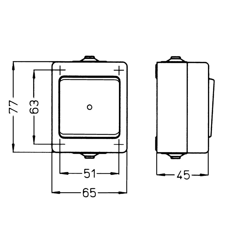 Kopp 567348009 Heizungshauptschalter Aufputz-Feuchtraum Standard