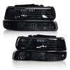 CNNELL Headlights Assembly Compatible with Chevy Silverado 1999-2002/ Suburban Tahoe