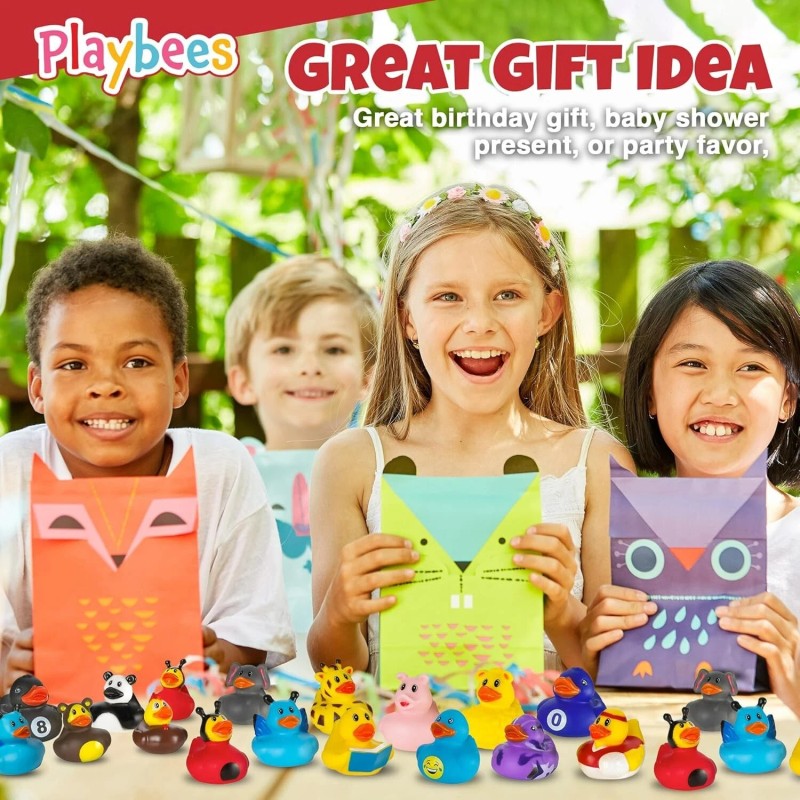 Playbees Assortment Rubber Duck Toy Duckies for Kids - 12