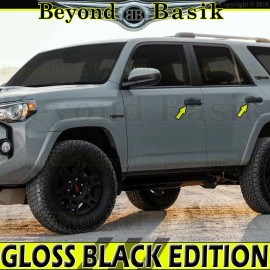 Torox For 2014-2024 TOYOTA 4Runner GLOSS BLACK Door Handle COVERS No Smt+Mirror COVERS