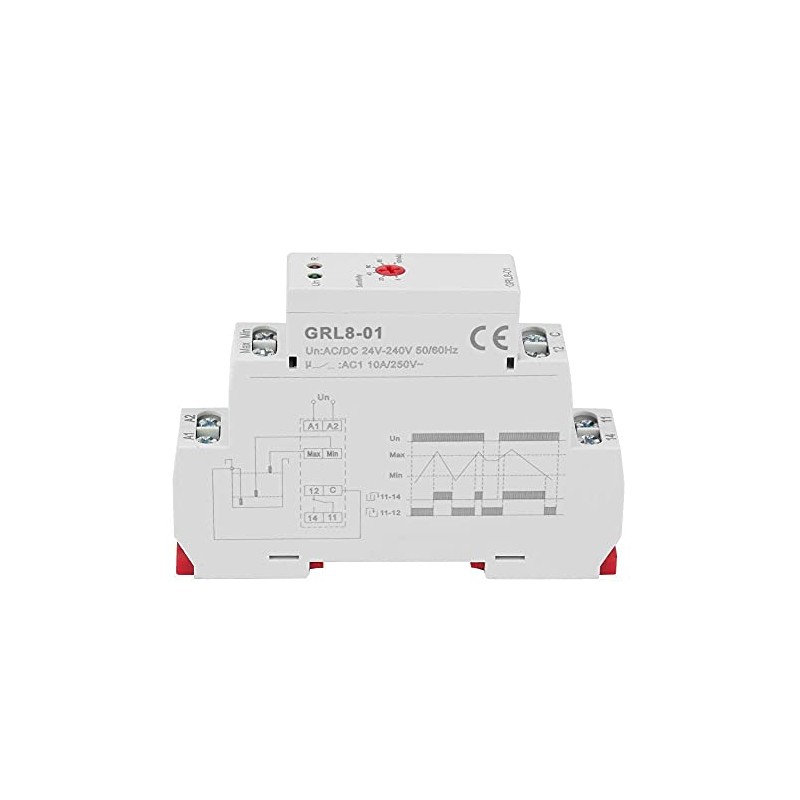 24V-240V GRL8-01 Liquid Level Control Relay Water Level Controller 10A