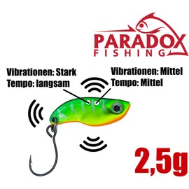 Paradox Fishing Vib Cicadas Set I 5 Pieces 2.5 g Cicada with 5 Snaps #00 I Fishing Cicada Bait Spoon Trout Bait Set for Trout Fishing Trout Fishing Trout Spoons Trout