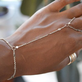 Hand Chain Gold Bracelets for Women Trendy Stuff Ring Bracelet Hand Chain Dainty Chain Bracelet Hand Jewelry Gifts, Adjustable, Metal, no gemstone