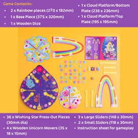 Curious Universe Games | 3D Race Unicorn Racers Board Game | 2 to 4 Players | Ages 5 Years and Above