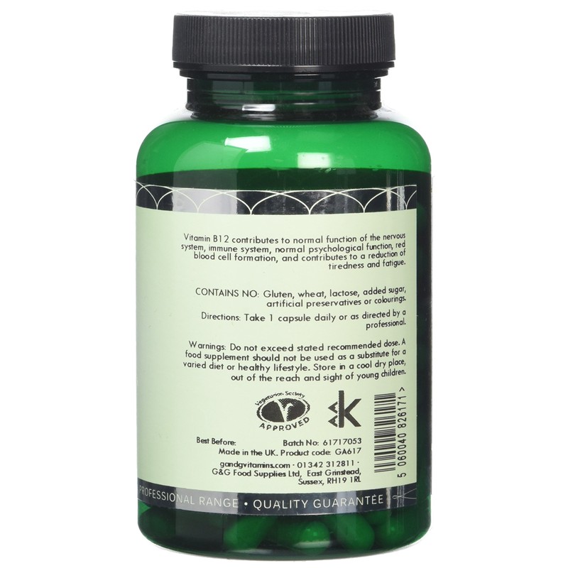 Vitamin B12 Capsules | 1000µg Vitamin B12 per Capsule |