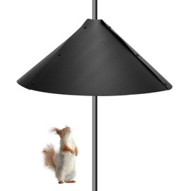 PATIKIL Squirrel Baffle for Bird Feeders Pole 17 inch, 2 Pack Outside Pole Mount Bird Squirrel Guard Stopper for Outdoors Shepherd Hook Outdoors, Black