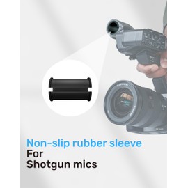 Borenbuir 5pcs Microphone Shock Mount Rubber Sleeve, 1.8x0.8inch Sturdy Mic Shock Mount Rubber Spacer Tube Rubber Washer Microphone Accessories Compatible with Most Cameras