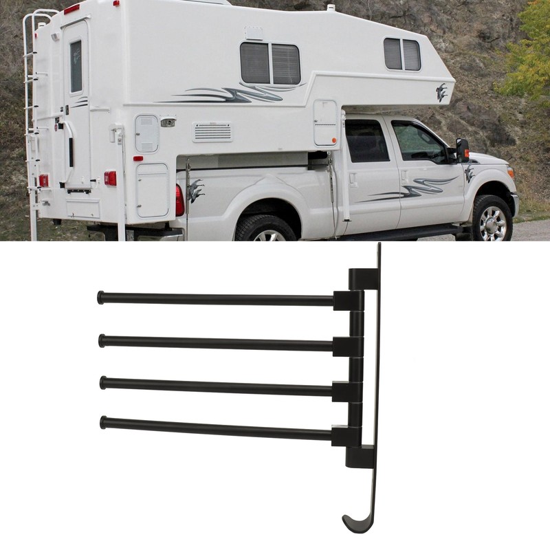 RV Clothes Drying Rack Aluminum Multifunctional Anti Rust 180° Rotatable