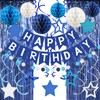 ZERODECO Birthday Decorations, Happy Birthday Banner with Paper Honeycomb, Star