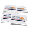 Vinyl Rectangle Stickers (Set of 4) 10cm - Retro St