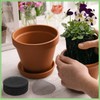 ZNBSIXP 100-Pack 2-Inch Round Plant Pot Mesh Hole,Durable & Reusable