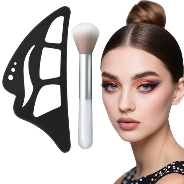 JEYORZY 1 Stück Eyeliner Schablonen, Silikon Eyeliner Hilfe Schablonen Wiederverwendbarer
