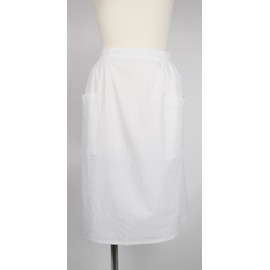 Berry Apron, Salon Apron, Made in Japan, Plain, Loose Fit, white (off-white)