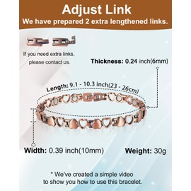 MagVIVACE Pure Copper Anklet for Women, Magnetic Ankle Bracelet with Magnet (Type A -1pcs)