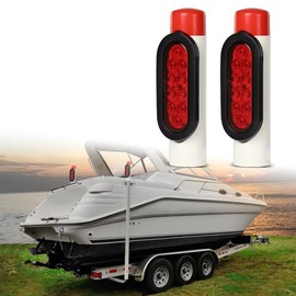 LQI LED Boat Trailer Guide-On Post Pipe Guide Lights Fit for Standard 2" PVC for Guide ons Post Sealed Submersible Turn Signal Brake Marker Reverse