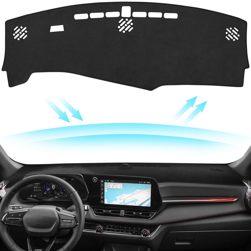 PeakPurit Black Dashboard Dash Board Cover Mat Carpet for Chevy