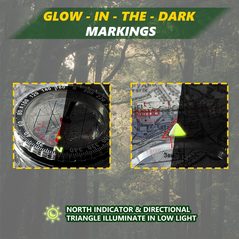 Clear Navigation Compass Orientation Compass for Scouts, Hiking and Survival