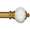 MERIVILLE 1-Inch Diameter Single Window Treatment Curtain Rod, Marble Urn