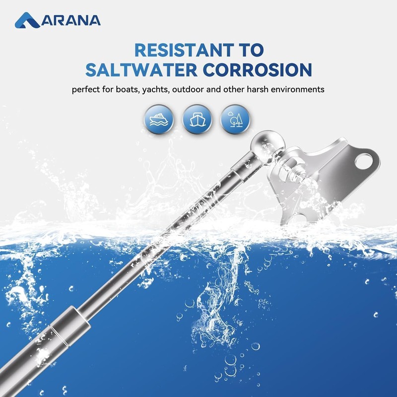 ARANA 304 Stainless Steel Gas Struts 20 inch 150 lb