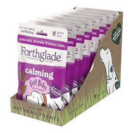 Forthglade Forthglade Natural Dog Treats (8 x 90g Bags) - Hypoallergenic & Grain Free Calming Dog Treats with Camomile, Lavender & Lemon Balm, Soft Bites, Resealable Bags