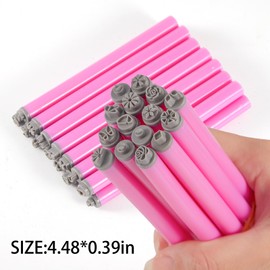 JERCLITY 15pcs Nail Art Stamp Pen Set Flower Leaf Butterfly Patterns Nail Art Stamps Pen Manicure Graffiti Tools Nail Art Pens for Women Girls