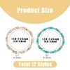 UNICRAFTALE 12Pcs Beaded Stackable Bracelets Verse Friendship Brave Inspirational Bracelets