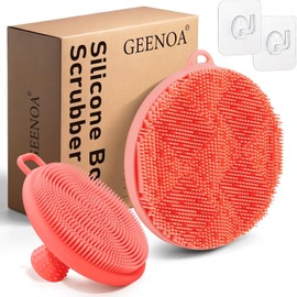 Juego De Exfoliante Facial Y Corporal De Silicona, Exfoliante Facial Con Cerdas Suaves Y Mango Antideslizante, Cepillo Facial De Esponja Vegetal De Silicona Suave Para Una Limpieza Profunda Y S