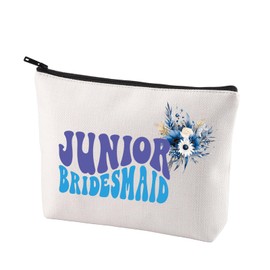 CENWA Wedding Party Gifts Junior Bridesmaid Gift Junior Bridesmaid Makeup Bag Cosmetic Bag Bridal Party Gifts, Junior Bridesmaid B