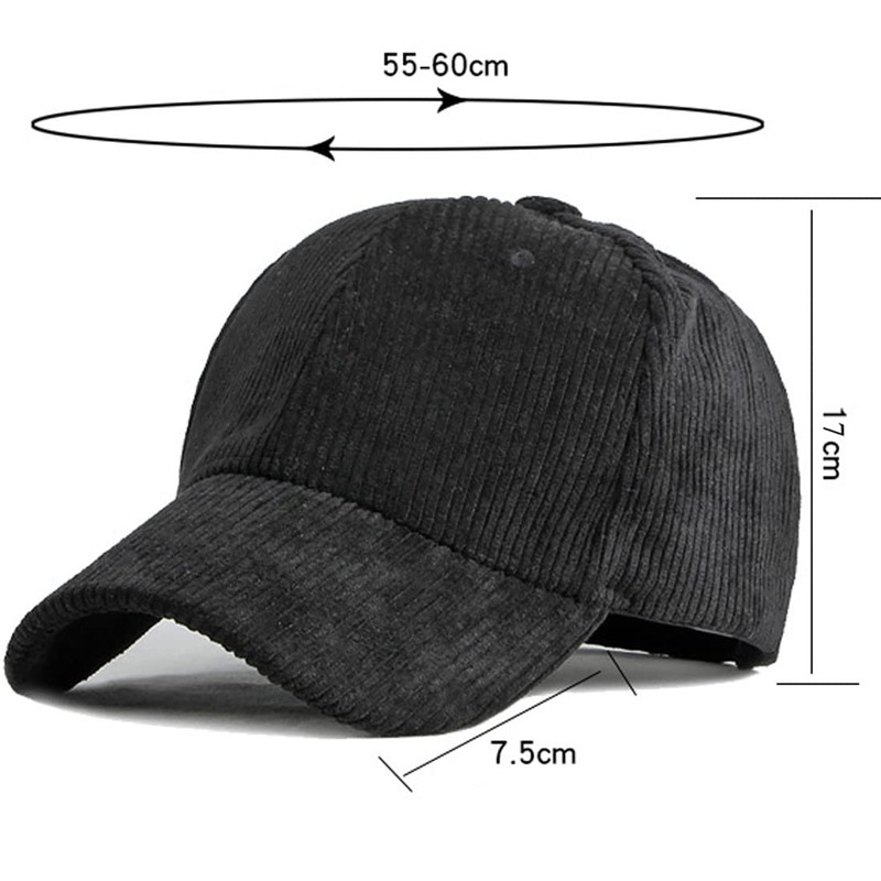 XRDSS Corduroy Baseball Cap Unisex Adjustable Classic Sports Cap Outdoor