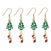 COLLBATH Elegant Xmas Earring Set Vines Design Christmas Stick Ear