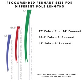 Dori Pennant Flag (Black, 8 Foot)