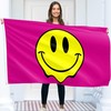 Pink Smiley Face Flag – Funny Flag – Smiley Face