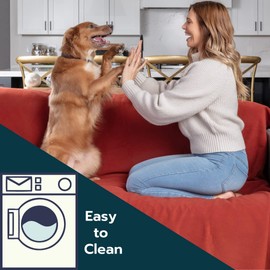 Waterproof Blanket Cover 80”x90” for Adults, Dogs, Cats or Any Pets - 100% Waterproof Furniture or Mattress Protector – Large Size for Twin, Queen, King Beds (Dark Forest/Sequoia Cognac)