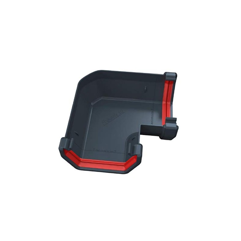 Anthracite Grey Square Gutter 90 Degree Angle, Freeflow 114mm Rain