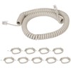 Cablesys Coiled Telephone Handset Cord for Use with PBX Phone